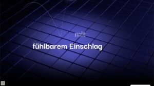 - Aktuelle Neuigkeiten in unserem Blog 25 Der Text mit fühlbarem Einschlag erscheint in fetter weißer Schrift auf dunkelblauem, gitterförmigem Hintergrund, der mit einer schwachen Bogenlinie über dem Text Wirkung oder Bewegung suggeriert.