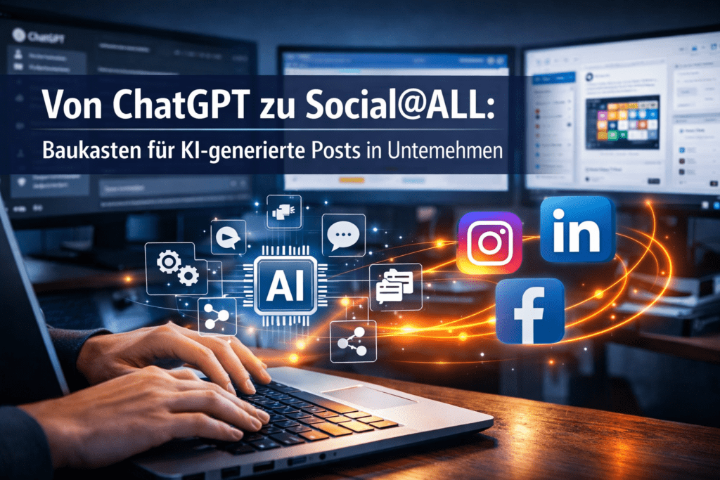 Von ChatGPT zu Social@ALL: Baukasten für KI-generierte Posts in Unternehmen